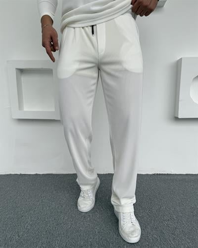 Ottoman Baggy Polo Yaka Takım Beyaz