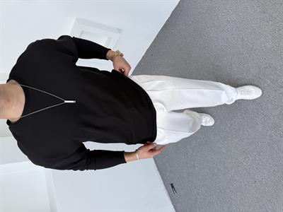 Ottoman Bisiklet Yaka Sweatshirt Siyah