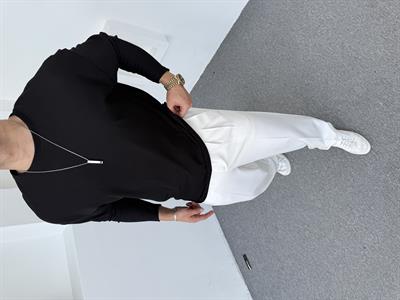 Ottoman Bisiklet Yaka Sweatshirt Siyah