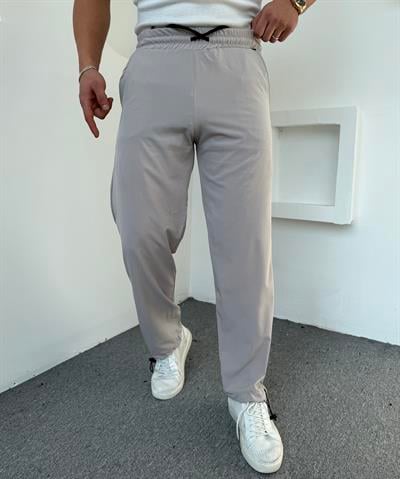 Paraşüt Kumaş Spor Likra Baggy Pantolon Gri
