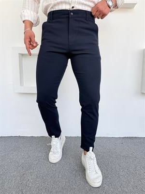 Premium Slimfit Klasik Kumaş Pantolon Lacivert