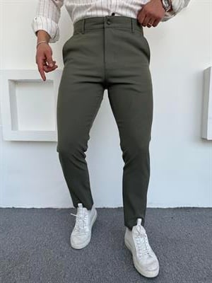 Premium Slimfit Klasik Kumaş Pantolon Çağla Yeşili