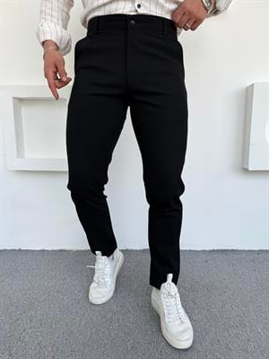 Premium Slimfit Klasik Kumaş Pantolon Siyah