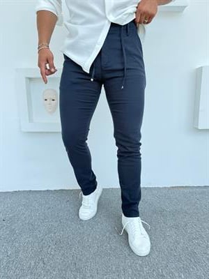 REGULAR KALIP KETEN PANTOLON LACİVERT