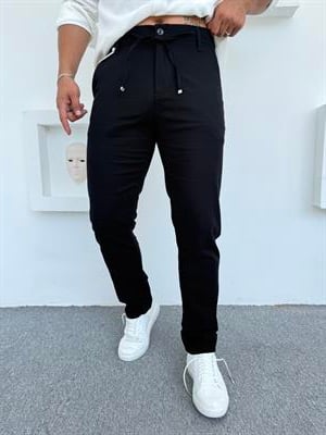 REGULAR KALIP KETEN PANTOLON SİYAH