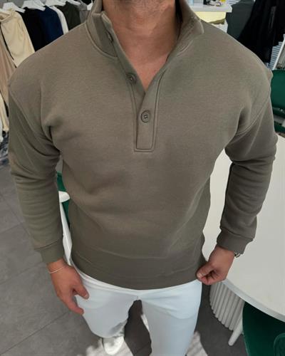 YAKA DÜĞME PREMİUM 3 İPLİK ŞARDONLU SWEAT