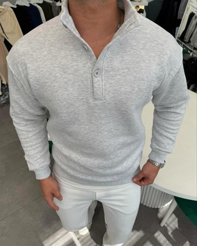 YAKA DÜĞME PREMİUM 3 İPLİK ŞARDONLU SWEAT