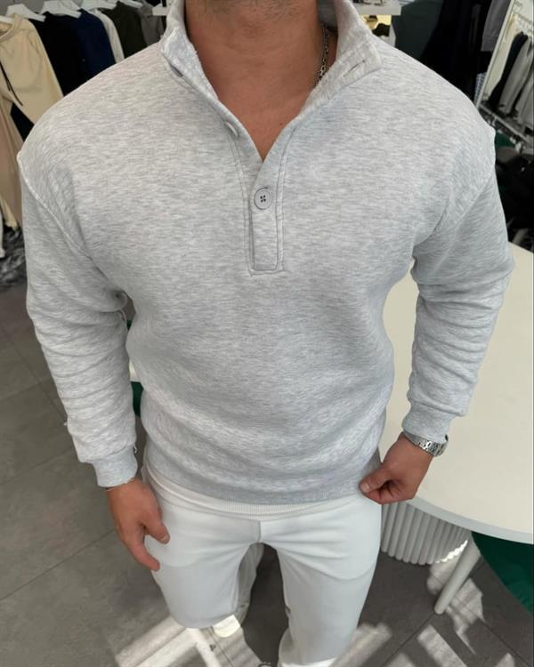 YAKA DÜĞME PREMİUM 3 İPLİK ŞARDONLU SWEAT
