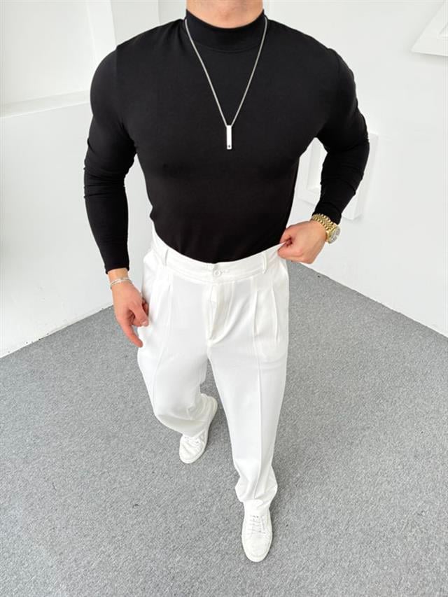 Yarım Balıkçı Crap Kumaş Sweatshirt Siyah
