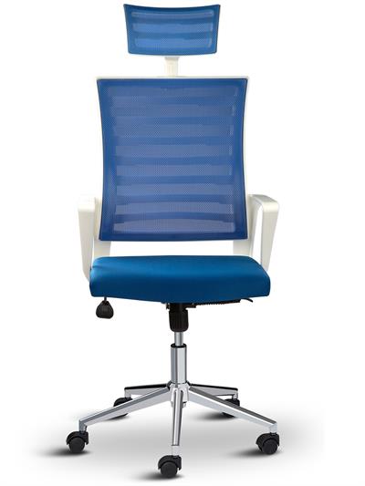 Asbir Mobilya Ceo Fileli Başlıklı Metal Ayaklı Çalışma Koltuğu Ofis Sandalyesi