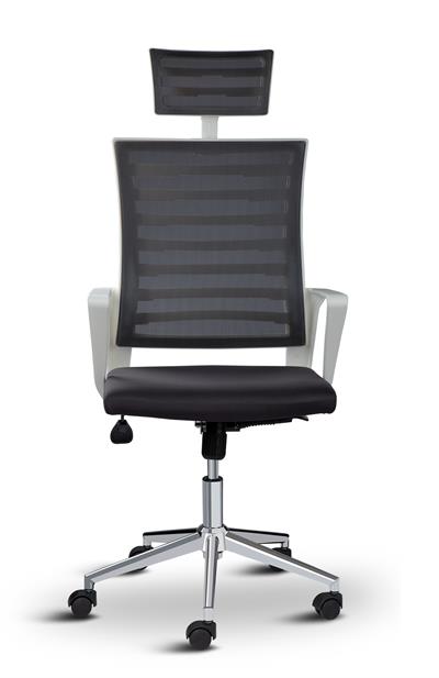 Asbir Mobilya Ceo Fileli Başlıklı Metal Ayaklı Çalışma Koltuğu Ofis Sandalyesi