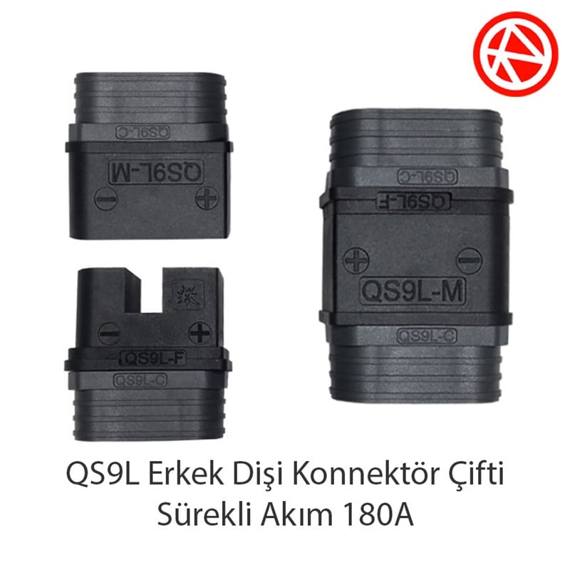 QS9L 180A (Erkek+Dişi ) Konnektör Çifti