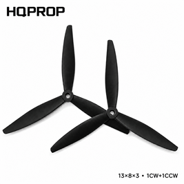 HQProp 13X8X3 13×8 İnç Cam Elyaf Takviyeli Naylon Pervane SetiHQPropHQProp 13X8X3 Black 13×8 İnç Üç Kanatlı Pervane Seti (1CW+1CCW)