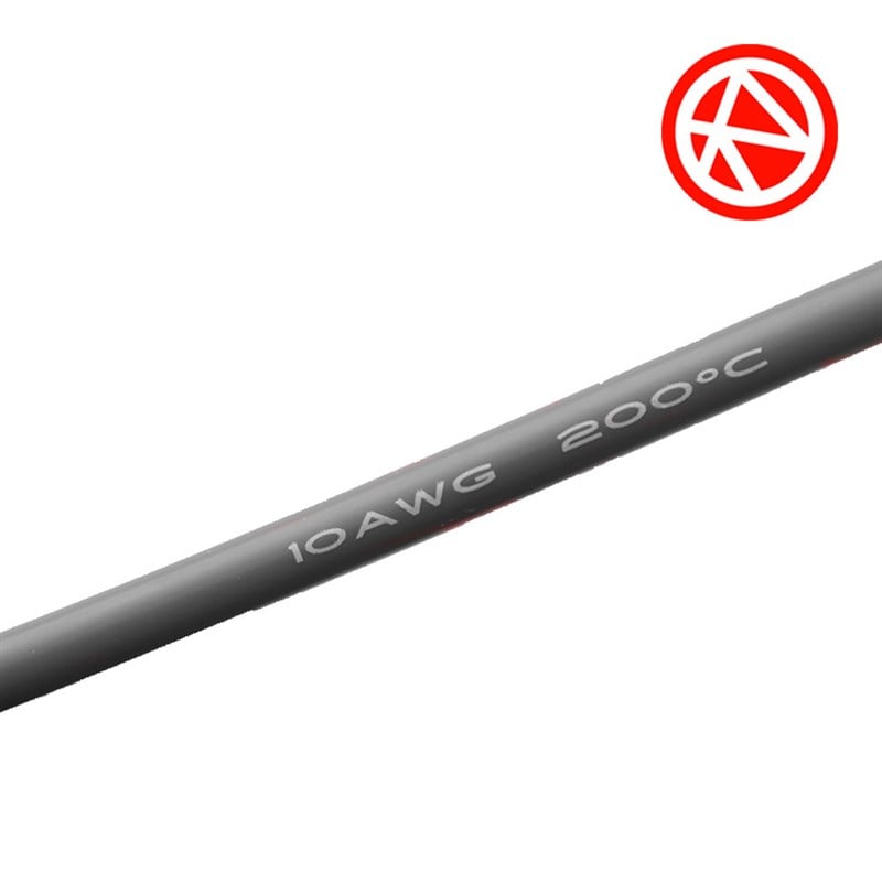AmassYumuşak Silikon 10 AWG Siyah kablo