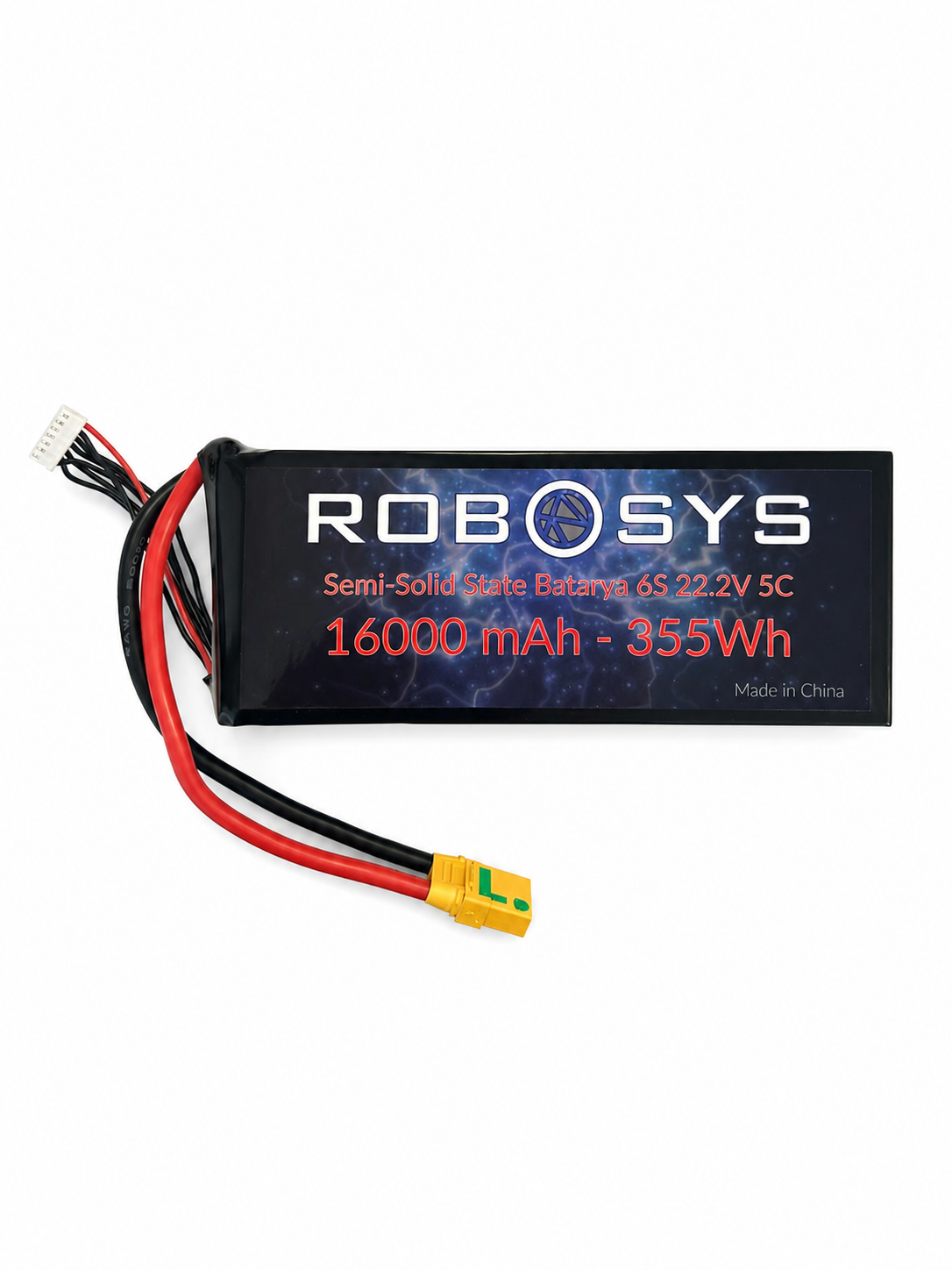 Robosys 22000 mAh 6S 22.2V 5C Semi-Solid State BataryaRobosysRobosys Semi-Solidstate 16000 mAh batarya ( 22.2V 5C)