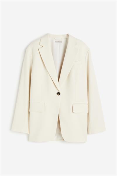 Krem Blazer Ceket