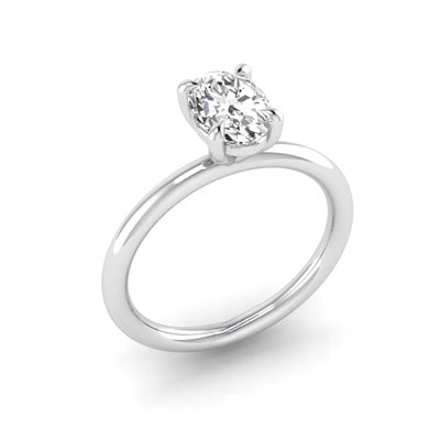 OVAL TEKTAŞ YÜZÜK 0.70 KARAT (LAB GROWN)