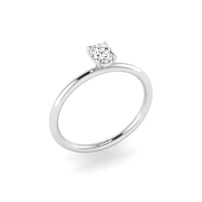 OVAL TEKTAŞ YÜZÜK 0.30KARAT (LAB GROWN)