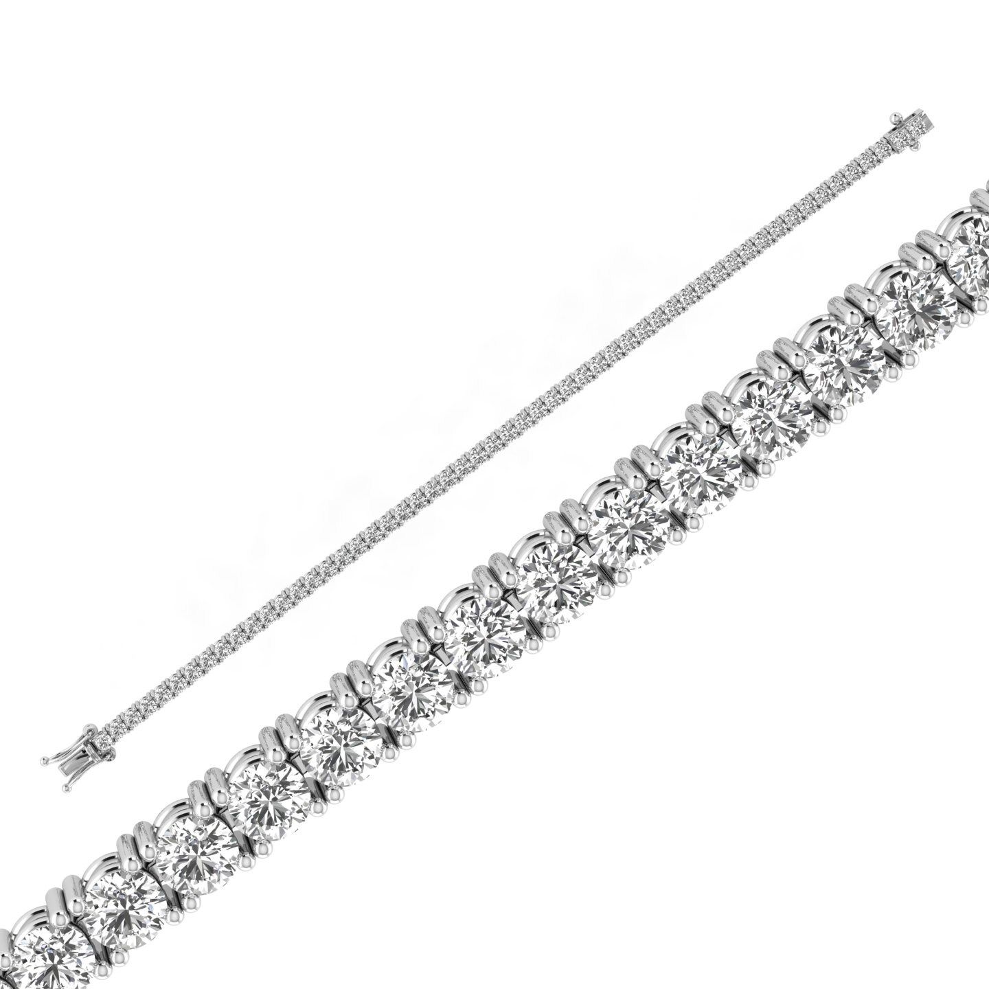 TEL TIRNAK BİLEKLİK 5.50 KARAT (LAB GROWN)BEYAZ