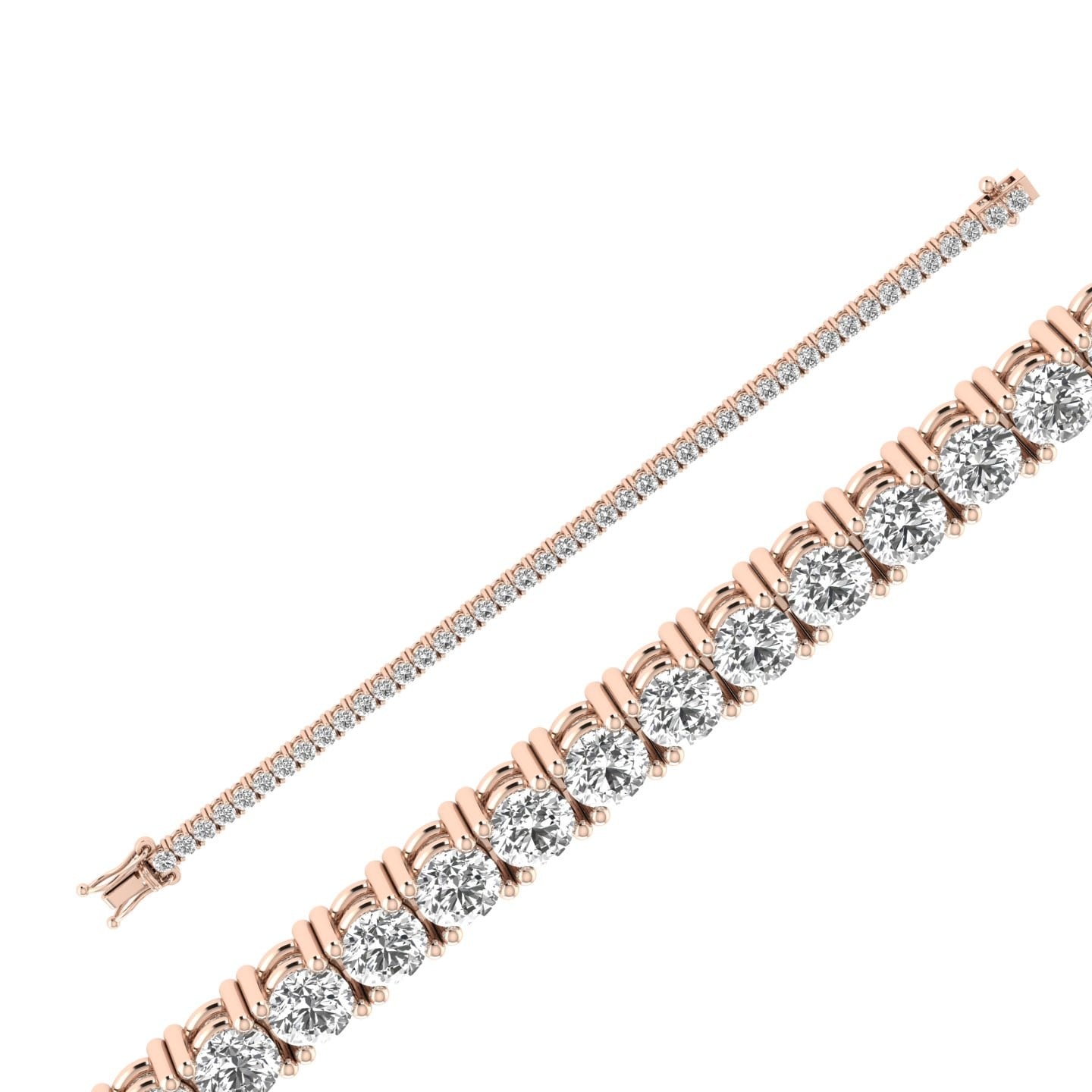 TEL TIRNAK SU YOLU BİLEKLİK 8.80 KARAT (LABGROWN) BEYAZ