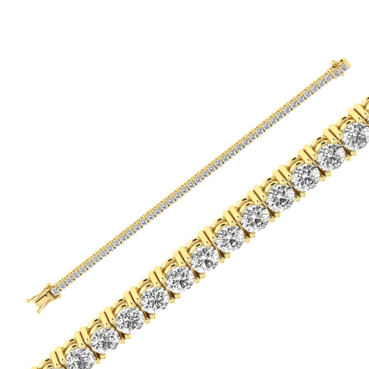 TEL TIRNAK SU YOLU BİLEKLİK 8.80 KARAT (LABGROWN) SARI
