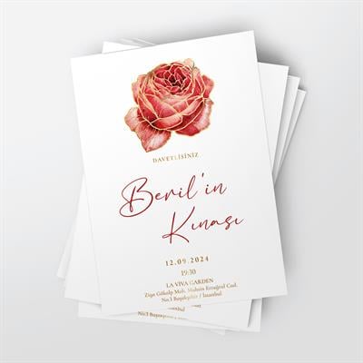 Big Rose Kına Kartı