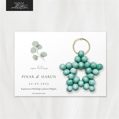 Mint Love Yıldız Anahtarlık Hediyelik