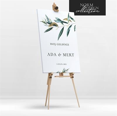 Olive Leaf Karşılama Panosu