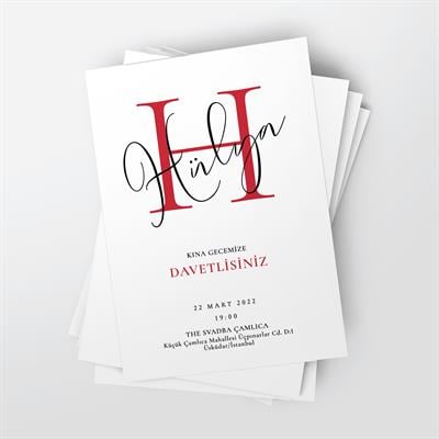 Red Letter Kına Kartı