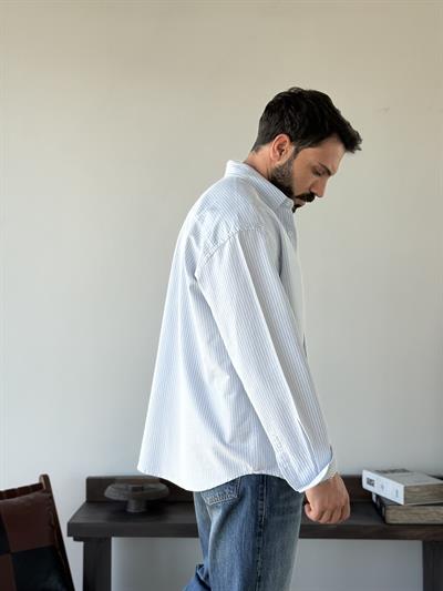 Elaris Oversize Mevsimlik Çizgili Gömlek