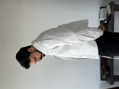 Sandro Desenli Beyaz Crop Ceket