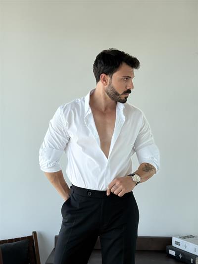 Adrien SlimFit Beyaz Gömlek