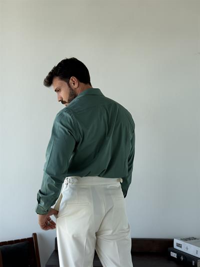 Adrien SlimFit Yeşil Gömlek