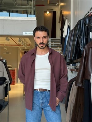 Alain Bordo Modal Gömlek