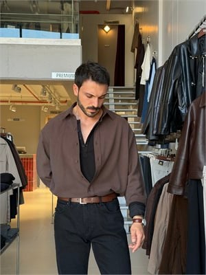 Alain Kahverengi Modal Gömlek