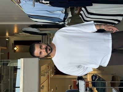 Alfa Fakirkol Beyaz Viscon Keten Tişört
