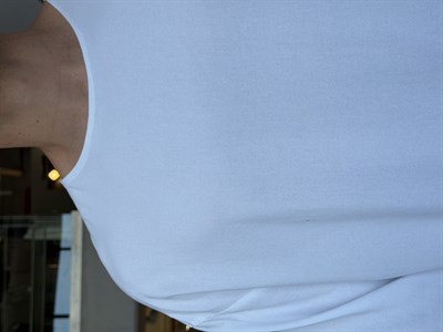 Alfa Fakirkol Beyaz Viscon Keten Tişört