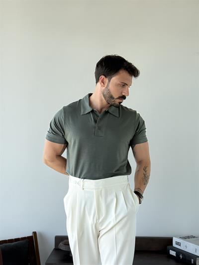 Antonie Polo Yaka Haki Tişört