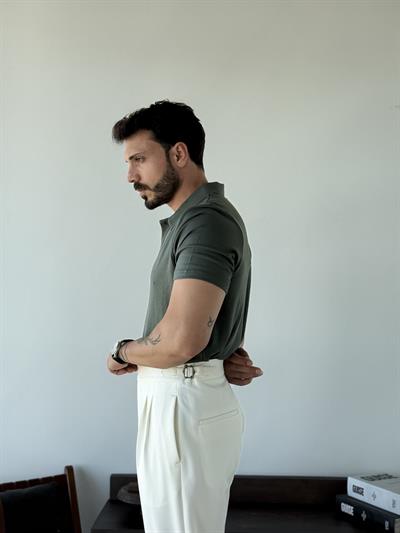 Antonie Polo Yaka Haki Tişört