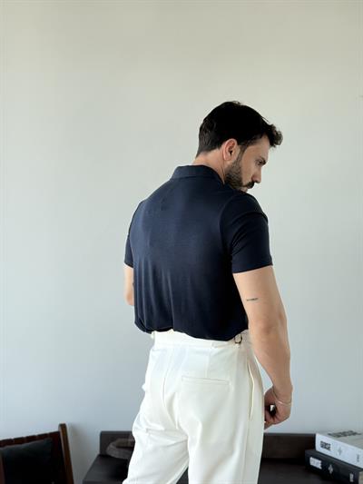 Antonie Polo Yaka Lacivert Tişört