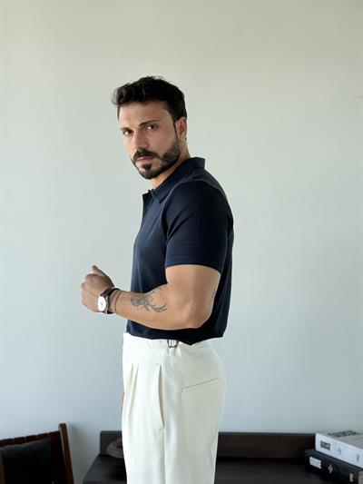 Antonie Polo Yaka Lacivert Tişört
