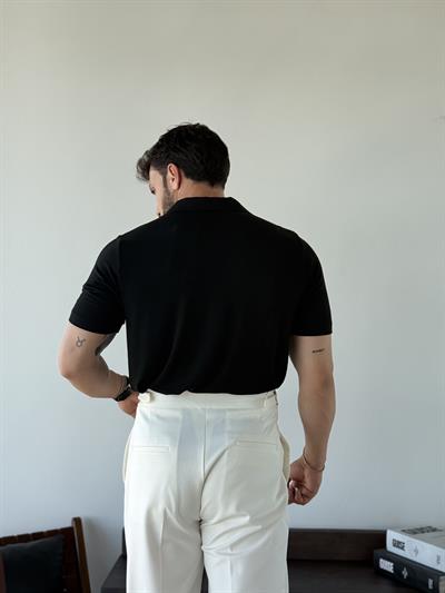 Antonie Polo Yaka Siyah Tişört