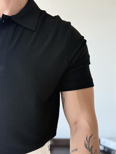 Antonie Polo Yaka Siyah Tişört