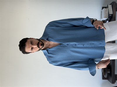 Arven Oversize İndigo Modal Gömlek