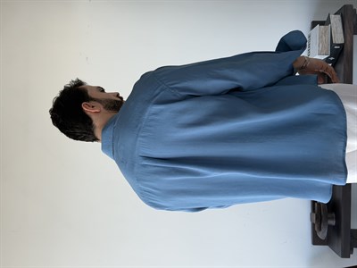 Arven Oversize İndigo Modal Gömlek