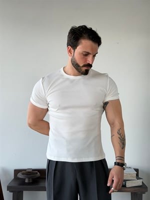 Axel Ekru Fitilli Tişört