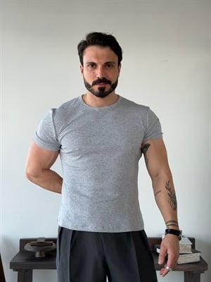 Axel Gri Fitilli Tişört