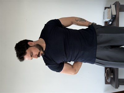 Axel Lacivert Fitilli Tişört