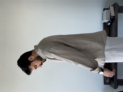 Berlinen Oversize %100 Linen Bej Gömlek
