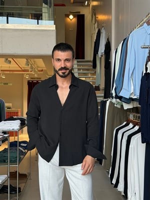 Blas Black Lyocell Gömlek